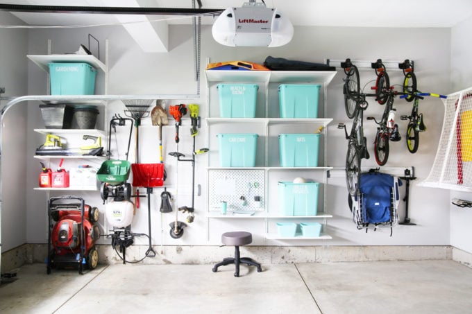 DIY Metal Garage Shelves